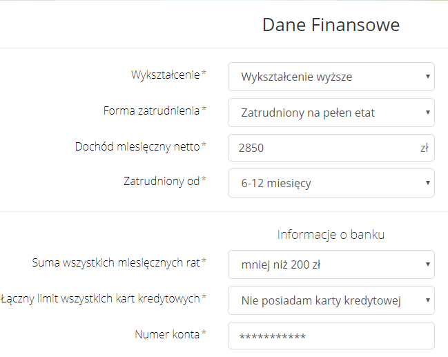 Szybka Gotowka wniosek krok czwarty Szybka Gotowka wniosek krok czwarty