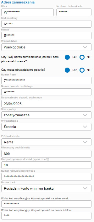 Zaliczka wniosek krok trzeci Zaliczka wniosek krok trzeci