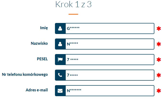 SMS Kredyt wniosek krok drugi SMS Kredyt wniosek krok drugi