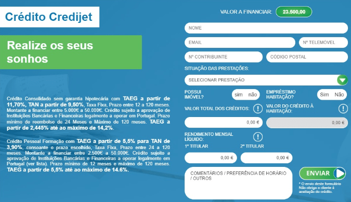 Formulário Credijet Formulário Credijet